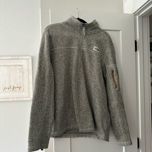 The North Face Men's Zip Up Gray Sweater Quarter Zip